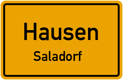 Straßenverzeichnis Hausen Saladorf