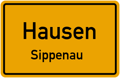 Ortsschild Hausen Sippenau