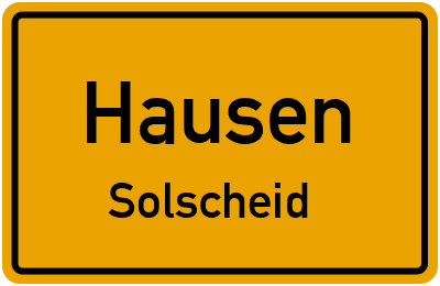 Straßenverzeichnis Hausen Solscheid