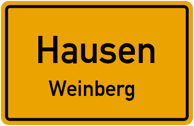 Straßenverzeichnis Hausen Weinberg