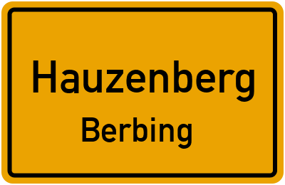 Straßenverzeichnis Hauzenberg Berbing