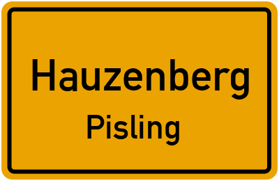 Straßenverzeichnis Hauzenberg Pisling