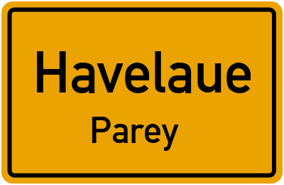 Straßenverzeichnis Havelaue Parey