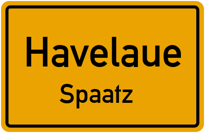 Straßenverzeichnis Havelaue Spaatz