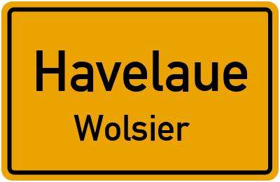 Straßenverzeichnis Havelaue Wolsier