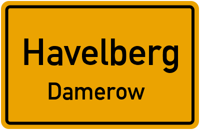 Straßenverzeichnis Havelberg Damerow