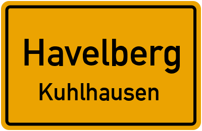 Straßenverzeichnis Havelberg Kuhlhausen