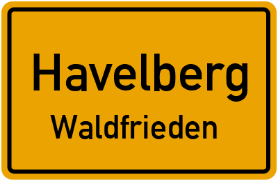 Straßenverzeichnis Havelberg Waldfrieden