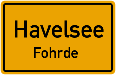 Straßenverzeichnis Havelsee Fohrde