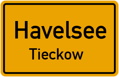 Straßenverzeichnis Havelsee Tieckow