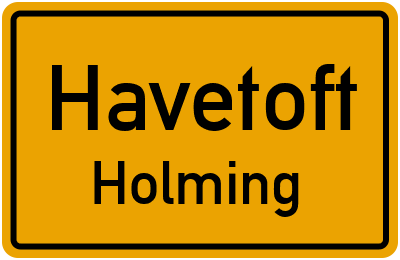 Straßenverzeichnis Havetoft Holming
