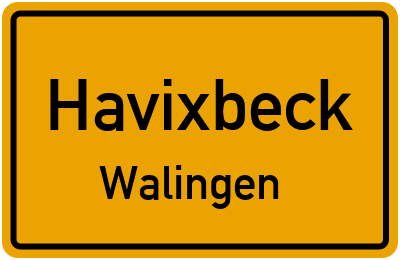 Straßenverzeichnis Havixbeck Walingen