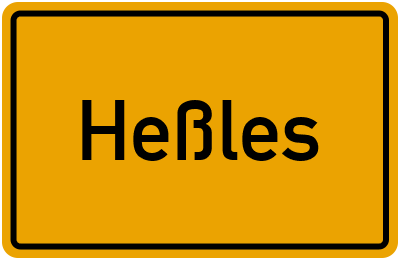 Ortsschild von Gemeinde Heßles in Thüringen