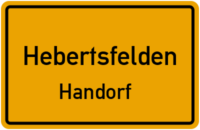 Ortsschild Hebertsfelden Handorf