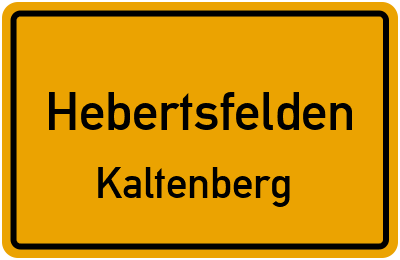 Ortsschild Hebertsfelden Kaltenberg