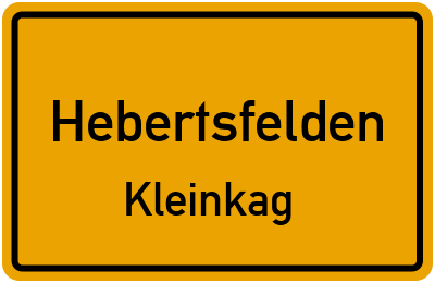 Straßenverzeichnis Hebertsfelden Kleinkag