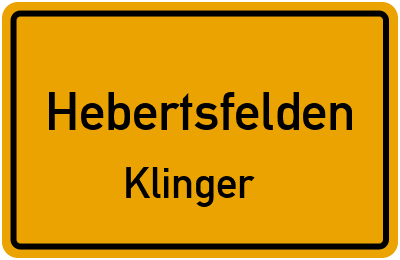 Straßenverzeichnis Hebertsfelden Klinger