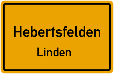 Ortsschild Hebertsfelden Linden