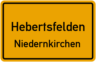 Ortsschild Hebertsfelden Niedernkirchen