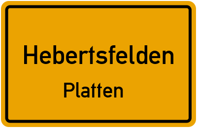 Straßenverzeichnis Hebertsfelden Platten