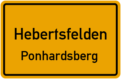 Straßenverzeichnis Hebertsfelden Ponhardsberg