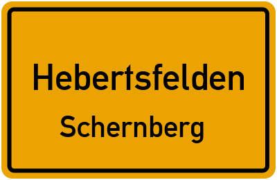 Ortsschild Hebertsfelden Schernberg