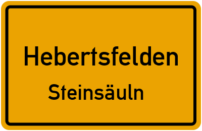 Straßenverzeichnis Hebertsfelden Steinsäuln