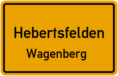 Ortsschild Hebertsfelden Wagenberg