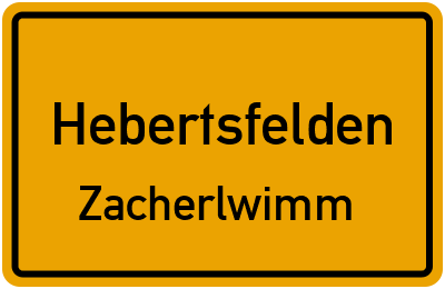 Straßenverzeichnis Hebertsfelden Zacherlwimm