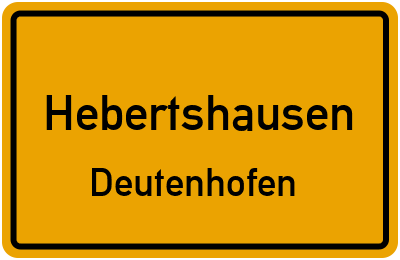 Ortsschild Hebertshausen Deutenhofen