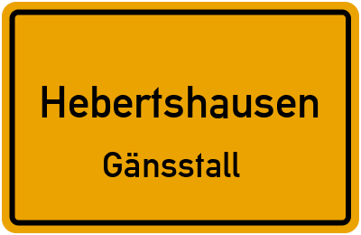 Ortsschild Hebertshausen Gänsstall