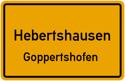 Ortsschild Hebertshausen Goppertshofen