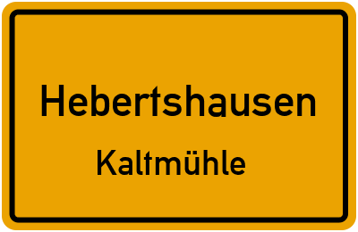 Straßenverzeichnis Hebertshausen Kaltmühle