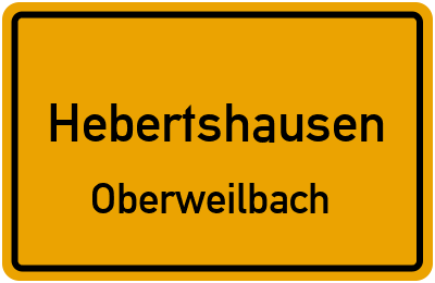 Ortsschild Hebertshausen Oberweilbach