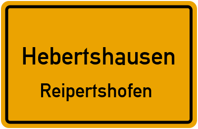 Straßenverzeichnis Hebertshausen Reipertshofen