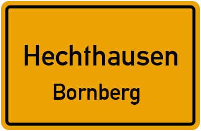 Ortsschild Hechthausen Bornberg