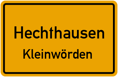 Ortsschild Hechthausen Kleinwörden