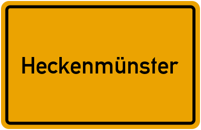 Ortsschild von Gemeinde Heckenmünster in Rheinland-Pfalz