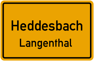 Straßenverzeichnis Heddesbach Langenthal