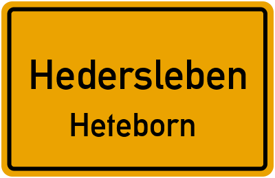 Straßenverzeichnis Hedersleben Heteborn