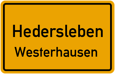Straßenverzeichnis Hedersleben Westerhausen