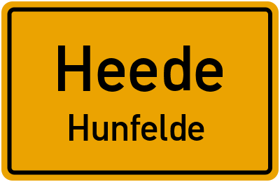 Straßenverzeichnis Heede Hunfelde