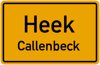 Straßenverzeichnis Heek Callenbeck