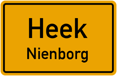 Ortsschild Heek Nienborg