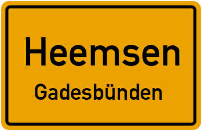 Straßenverzeichnis Heemsen Gadesbünden