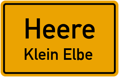 Ortsschild Heere Klein Elbe