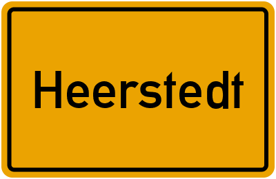 Ortsschild von Heerstedt in Niedersachsen