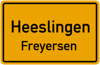 Straßenverzeichnis Heeslingen Freyersen