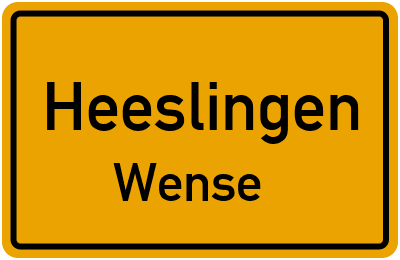 Straßenverzeichnis Heeslingen Wense