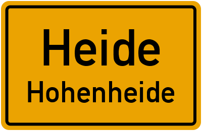 Straßenverzeichnis Heide Hohenheide
